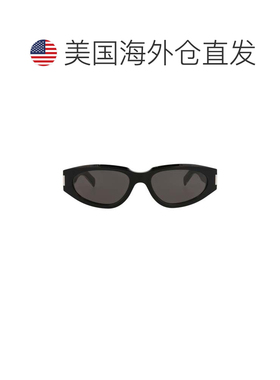 自营saint laurent圆形镜框回收醋酸纤维太阳眼镜-灰色 美国奥莱