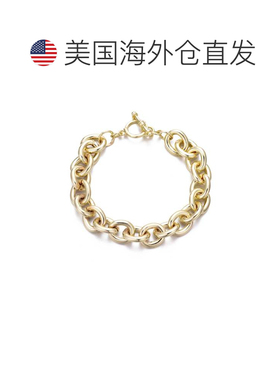 自营adorniaGold Plated Chunky Oval Link Toggle Bracelet - go