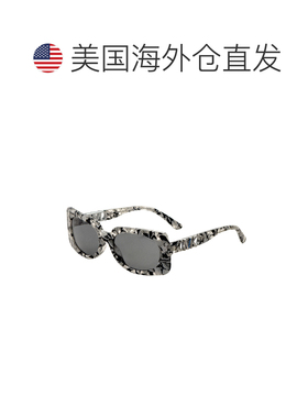 自营Michael Kors女式56毫米白色太阳镜-黑白 美国奥莱直发