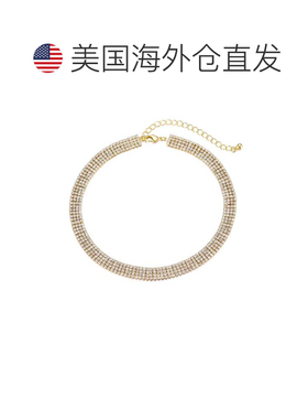 自营adornia14k镀金可调节水晶项链-金色 美国奥莱直发