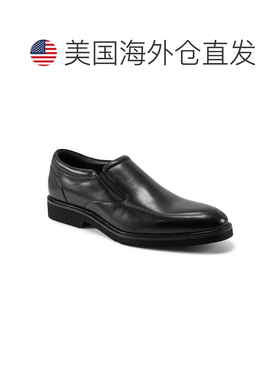 自营Men's Rockport Folton Loafers 4E Black Leather Slip On D