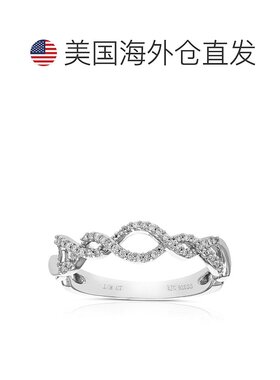 自营 vir jewels1/8 克拉圆形实验室培育钻石女式订婚戒指 .925