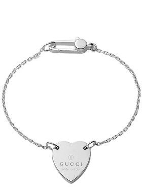 自营欧洲直邮Gucci/古驰 女士品牌手链 带心形吊坠