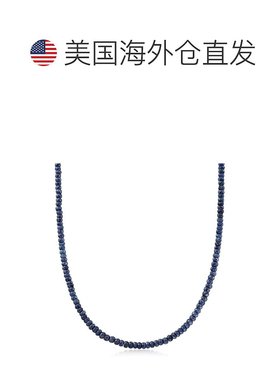 自营 Ross-Simons 蓝宝石珠项链配 14 克拉黄金磁性扣环 - 20 英