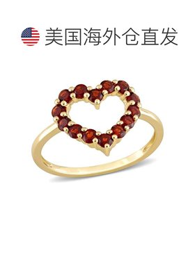 自营mimi & max4/5 克拉 TGW 石榴石心形戒指 10k 金 - 红色 美国