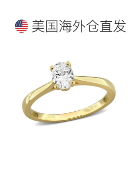 自营Mimi & Max 1/2ct TW Oval-Cut Lab-Grown Diamond Solitaire