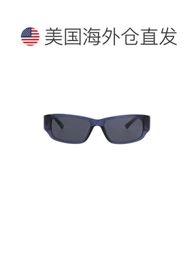 自营balenciaga方形镜框回收醋酸纤维太阳眼镜-蓝色 美国奥莱直发