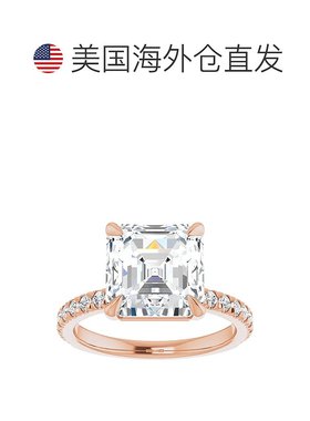 自营 pompeii35 1/3 克拉阿斯切切割钻石订婚戒指，白金、黄金或