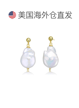 自营geneviveSterling Silver 14K Gold Plating with Genuine F
