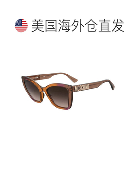 自营moschinoMOS155/S 012J FF闪亮棕色至橙色渐变/灰色紫红色渐-