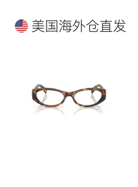 自营miu miu猫眼Oval框架眼镜-白色 美国奥莱直发