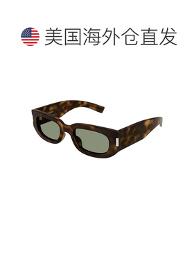 自营Saint Laurent Sunglasses Rectangle Full Rim, Black Frame