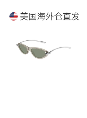 自营bottega veneta银色Bv1390s半透明猫眼太阳镜-绿色 美国奥莱