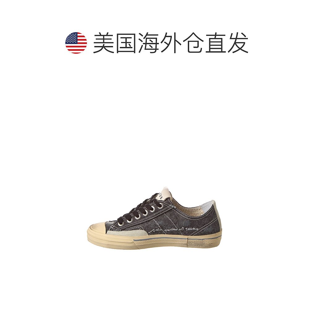 Golden Goose Vstar2帆布运动鞋-黑色【美国奥莱】直发-图1