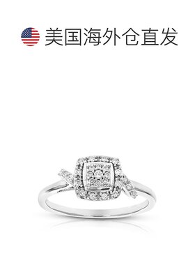 自营 vir jewels1/6 克拉圆形实验室培育钻石结婚订婚戒指女用 .9