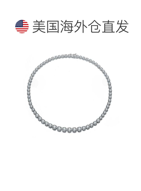 自营genevive纯银经典链式设计项链 - 白色 美国奥莱直发