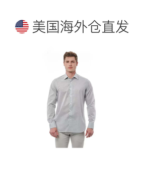 自营Bagutta Cotton Men Men's Shirt - gray 美国奥莱直发