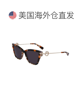 自营Longchamp Acetate Women's Sunglasses - brown 美国奥莱直