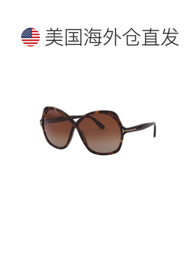自营Tom Ford女士Rosemin 64mm太阳镜-黑色 美国奥莱直发