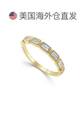 自营sabrina14k 金 & 钻石长方形戒指 - 黄色 美国奥莱直发