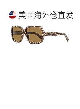 自营Jacquemus女士Cabana太阳镜JAC86S 004棕色斑马60mm-004 美国