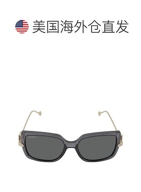 自营Salvatore Ferragamo Grey Square Ladies Sunglasses SF913S