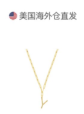 sterling foreverBraided Initial Pendant Necklace - gold-y 【