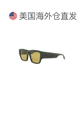 自营Alexander McQueen男士56毫米绿色太阳镜-绿色 美国奥莱直发