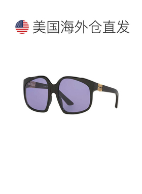 自营miu miuMUA07S 24D20R闪亮棕色/浅蓝色-黑色 美国奥莱直发