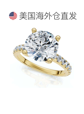 自营pompeii3Certified 3.40Ct Round Cut Diamond Engagement Ri