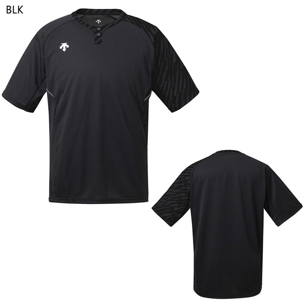 自营 DESCENTE 男式 2 纽扣棒球衬衫棒球服短袖 D 型开衩棒球 T恤,淘宝优惠券,粉丝福利购,淘宝优惠卷