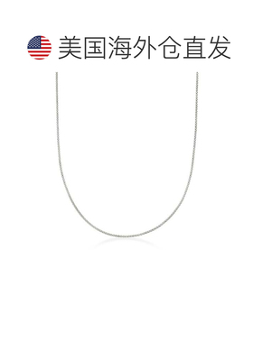 自营 Ross-Simons 1mm 14kt 白金可调节爆米花链项链 - 白色 美国