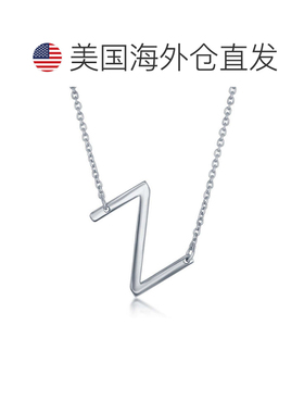 自营simona纯银侧面初始项链 - z 美国奥莱直发