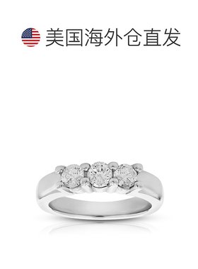 自营 vir jewels1 克拉钻石 3 石戒指 14K 白金 - 白色 美国奥莱