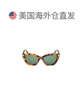 自营tom fordTi0024 Bold Cat-Eye Sunglasses - green 美国奥莱