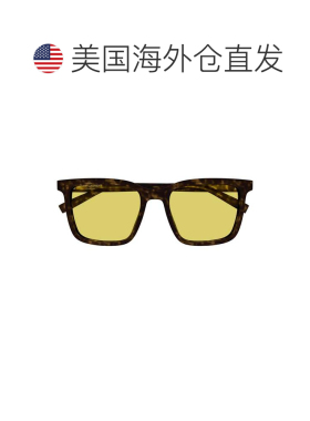 自营saint laurentSquare Frame Sunglasses In Tortoiseshell Wi