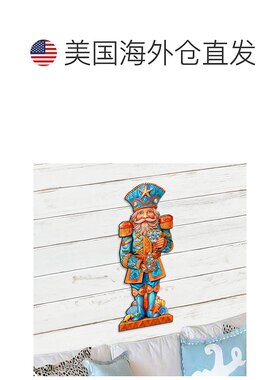 自营 G. DeBrekht 设计的沿海胡桃夹子户外门装饰 - 多色 美国奥