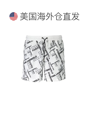 自营Karl Lagerfeld Polyester Men's Swim Men's Boxer - white