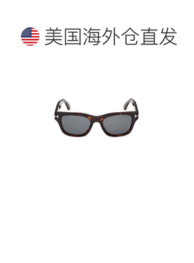 自营tom ford龟形Ft1357方形镜框金属太阳镜-灰色 美国奥莱直发