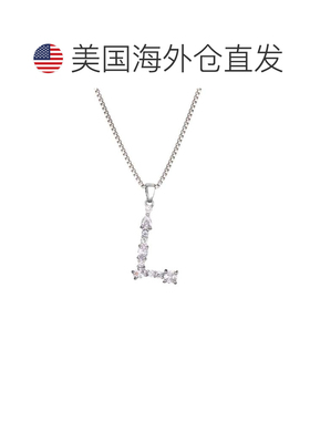 自营adornia镀银混合石水晶初始项链-银色-1 美国奥莱直发