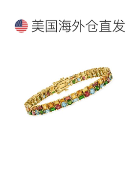 自营Ross-Simons Multi-Gemstone Bracelet in 18kt Gold Over St
