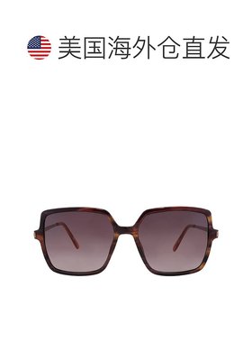 自营Nine West NW 23 505 BRN Brown Square Ladies Sunglasses 1