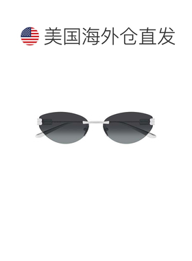 自营balenciaga双杠镜腿和渐变镜片无框太阳镜-灰色 美国奥莱直发
