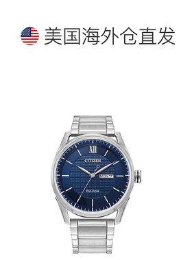 自营Citizen Men's Eco-Drive Blue Dial Watch - blue 美国奥莱