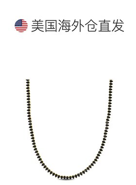 自营 mimi & max50 1/2 CT TGW Created 黑色尖晶石网球项链镀黄