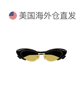 自营bottega venetaBv1387s大胆猫眼太阳镜-黑色 美国奥莱直发