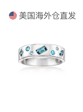 自营Ross-Simons Scattered Tonal Blue Topaz Ring in Sterling