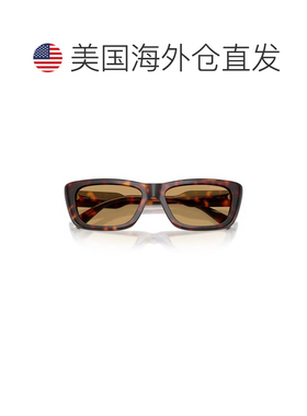 自营miu miu0Mu B12S Rectangular Tortoiseshell Sunglasses wit