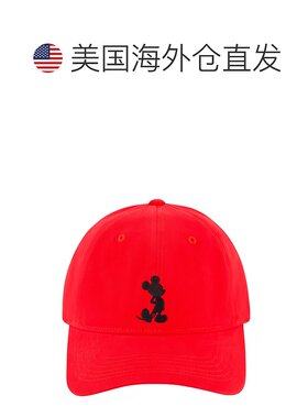 自营disney迪士尼米奇爸爸帽刷水洗棉斜纹刺绣 - 红色 【美国奥莱
