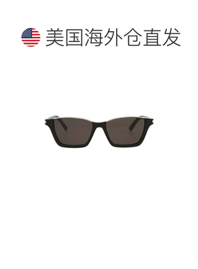 自营saint laurent方形镜框醋酸纤维太阳眼镜-黑色 美国奥莱直发